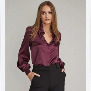Generation Love Purple Satin Blouse